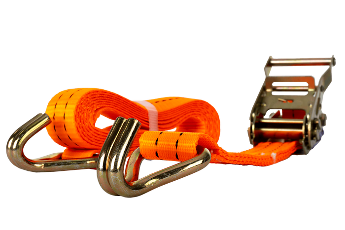 Set of four UNITRAILER 3m/35mm/2t orange transport belts with tensioner