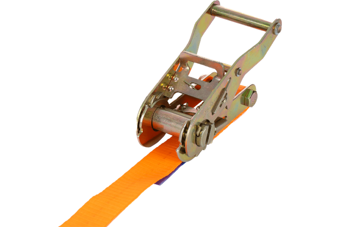 Set of four UNITRAILER 12m/25mm/1t orange transport belts with tensioner