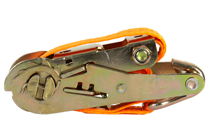 Set of four UNITRAILER 6m/25mm/1t orange transport belts with tensioner
