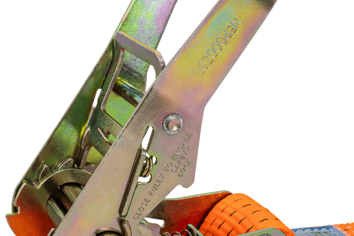 Set of four 3-point transport belts with tensioner for UNITRAILER trailer 3m/50mm/4t orange