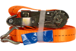 Set of four UNITRAILER 12m/25mm/1t orange transport belts with tensioner