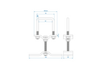 ProPlus trailer spare wheel mounting bracket for 60x60mm profile