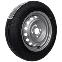 thumbnail image 2 of Major White Steel Trailer Wheel/Rim – 4 Lug, 8" Diameter, Fits 18.5x8.50-8 & 18.5x9.50-8 Tires 2 of 6