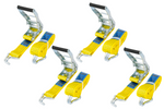 Set of four UNITRAILER 8m/50mm/5t yellow transport belts with tensioner