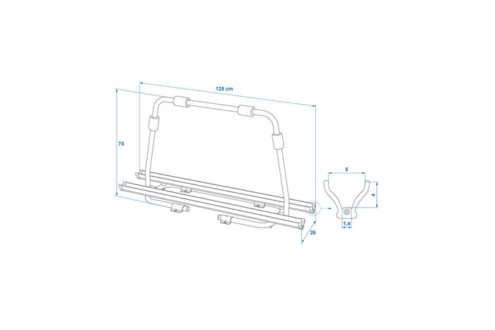 ProPlus 330242 trailer drawbar bike rack for 2 bikes