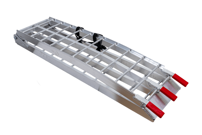 UNITRAILER ALR002 foldable ramps aluminum ramps for trailers 221cm 680kg with belt, set of 2