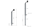 UNITRAILER crank lift for tipping and unloading a 1000kg car trailer 500-865mm