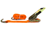 Set of four UNITRAILER 5m/50mm/5t orange transport belts with tensioner
