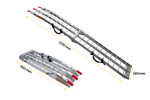 UNITRAILER ALR002 foldable ramp aluminum ramp for trailer 221cm 340kg with belt