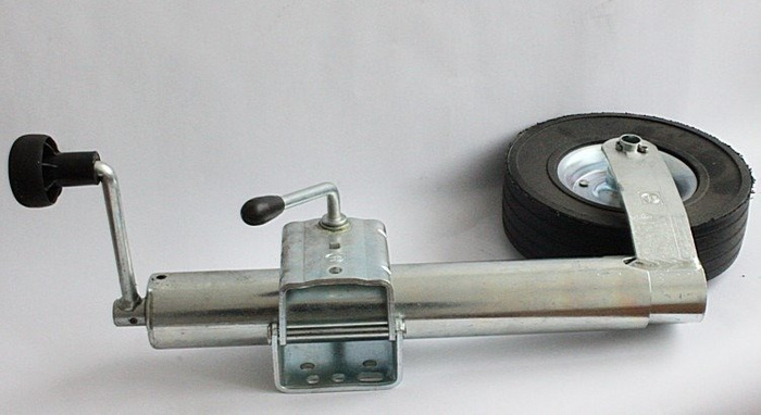 Jockey wheel with clamp WINTERHOFF ST60-255SB+KLE60 250kg 60mm 525-755mm