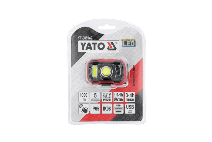 YATO YT-085942 LED headlamp with motion sensor 1000lm