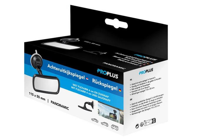 ProPlus 750641 panoramic rearview mirror with holder and suction cup 55x115mm