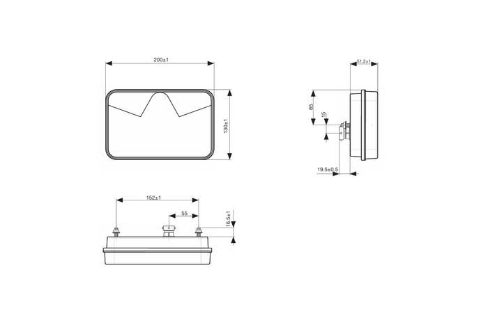 ASPÖCK MULTILED V rear lamp 5 functions left
