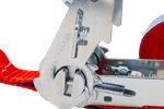 Set of four UNITRAILER 3m/25mm/1t red transport belts with tensioner