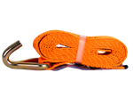 Set of four UNITRAILER 3m/50mm/5t orange transport belts with tensioner