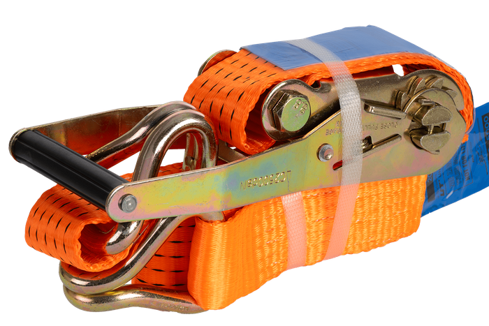 Set of four UNITRAILER 3m/50mm/5t orange transport belts with tensioner