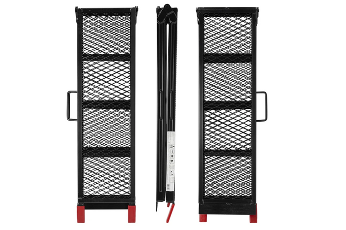 ProPlus 390094 foldable ramps steel drive-on ramps for trailers 203cm 680kg set of 2