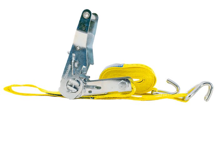 Set of four UNITRAILER 3m/25mm/1t yellow transport belts with tensioner