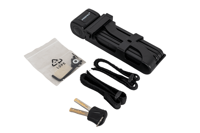 Folding bike lock 85 cm with handle PROFEX 81640