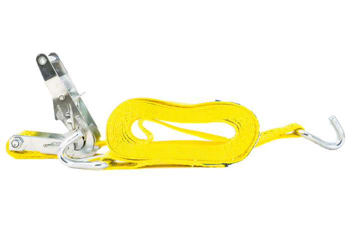 Set of four UNITRAILER 4m/35mm/2t yellow transport belts with tensioner